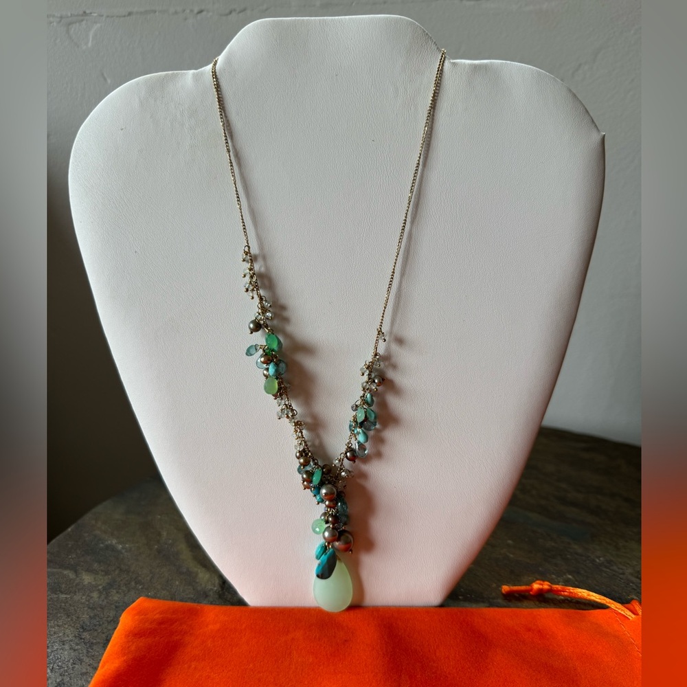 Opal turquoise jeweled necklace